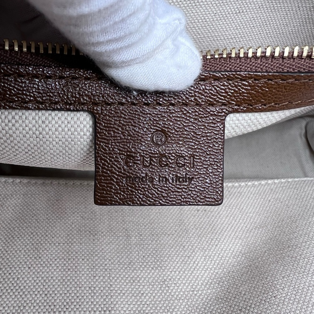 NEW Gucci Horsebit GG Supreme Monogram Canvas Large Top Handle Tote Bag - Picture 12 of 13